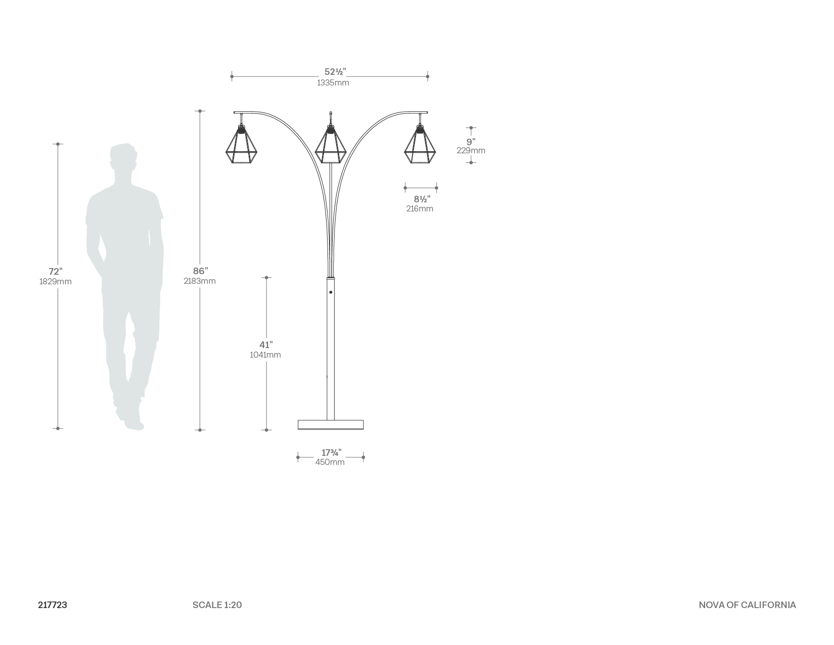 Artifact Natural Mica 3 Light Arc Floor Lamp – 86″, Expresso Bronze, Dimmer switch - Image 8