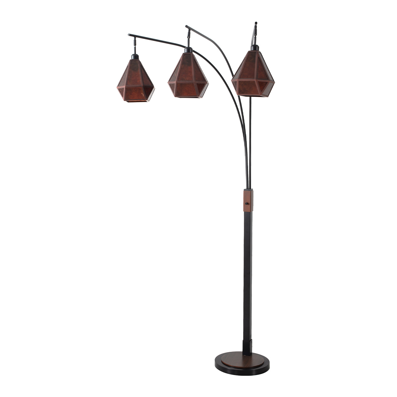 Artifact Natural Mica 3 Light Arc Floor Lamp – 86″, Expresso Bronze, Dimmer switch - Image 3