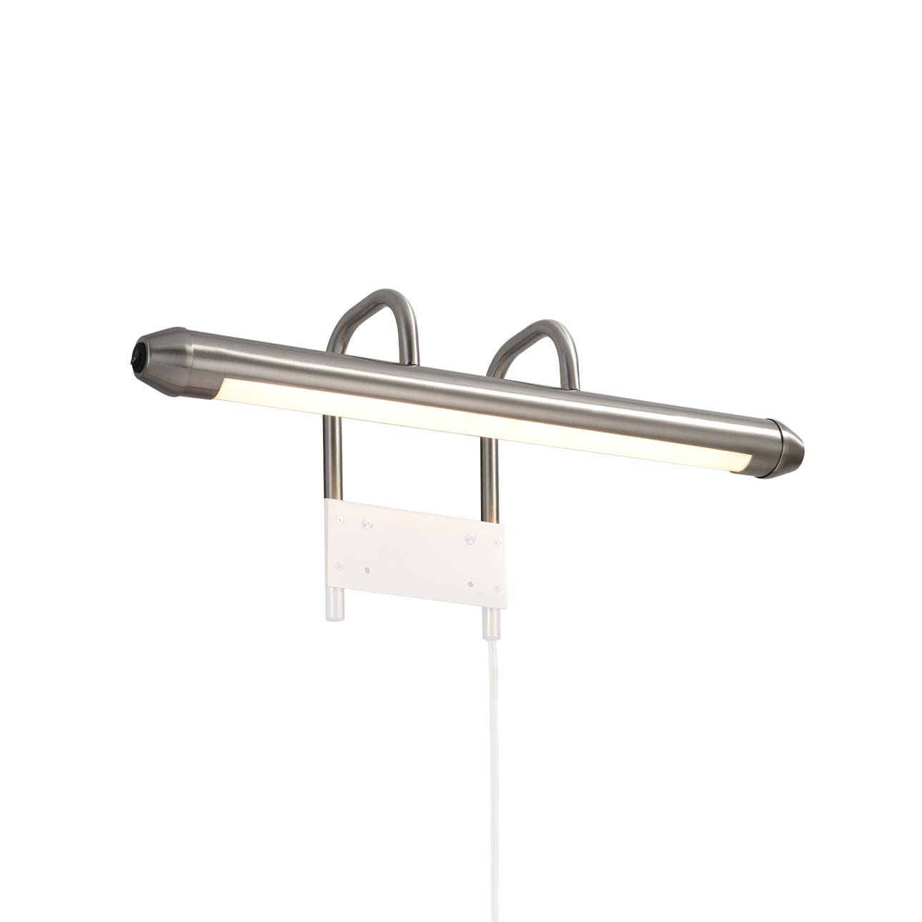 Bradley Bar Wall Light – Satin Nickel, Plug-in, On/Off Switch - Image 2