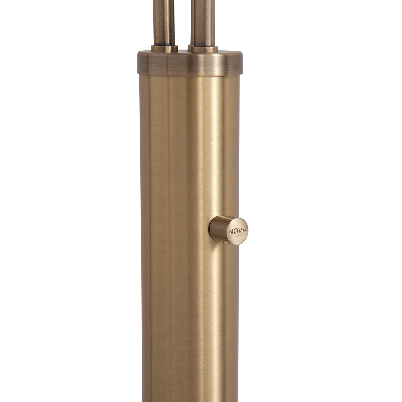 Concord Bone Porcelain Shade 3 Light Arc Floor Lamp – 85″, Weathered Brass & Walnut, Dimmer Switch - Image 8
