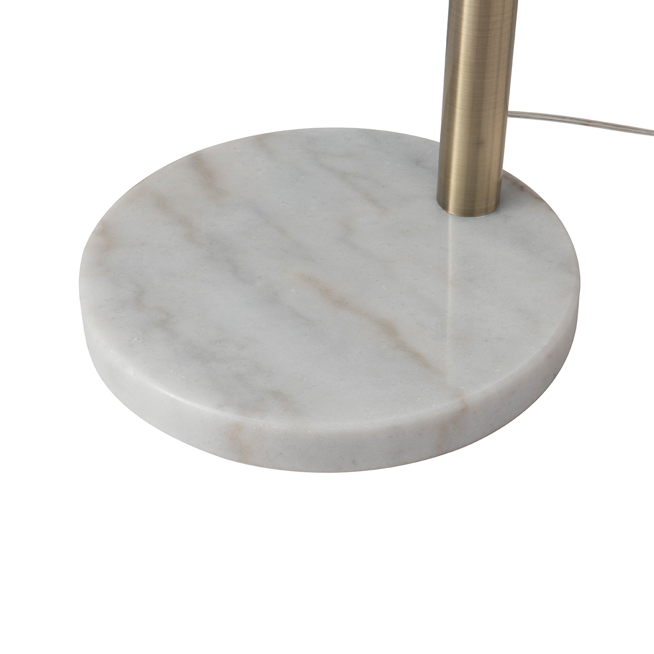 Concord Bone Porcelain Shade 3 Light Arc Floor Lamp – 85″, Weathered Brass & Walnut, Dimmer Switch - Image 7