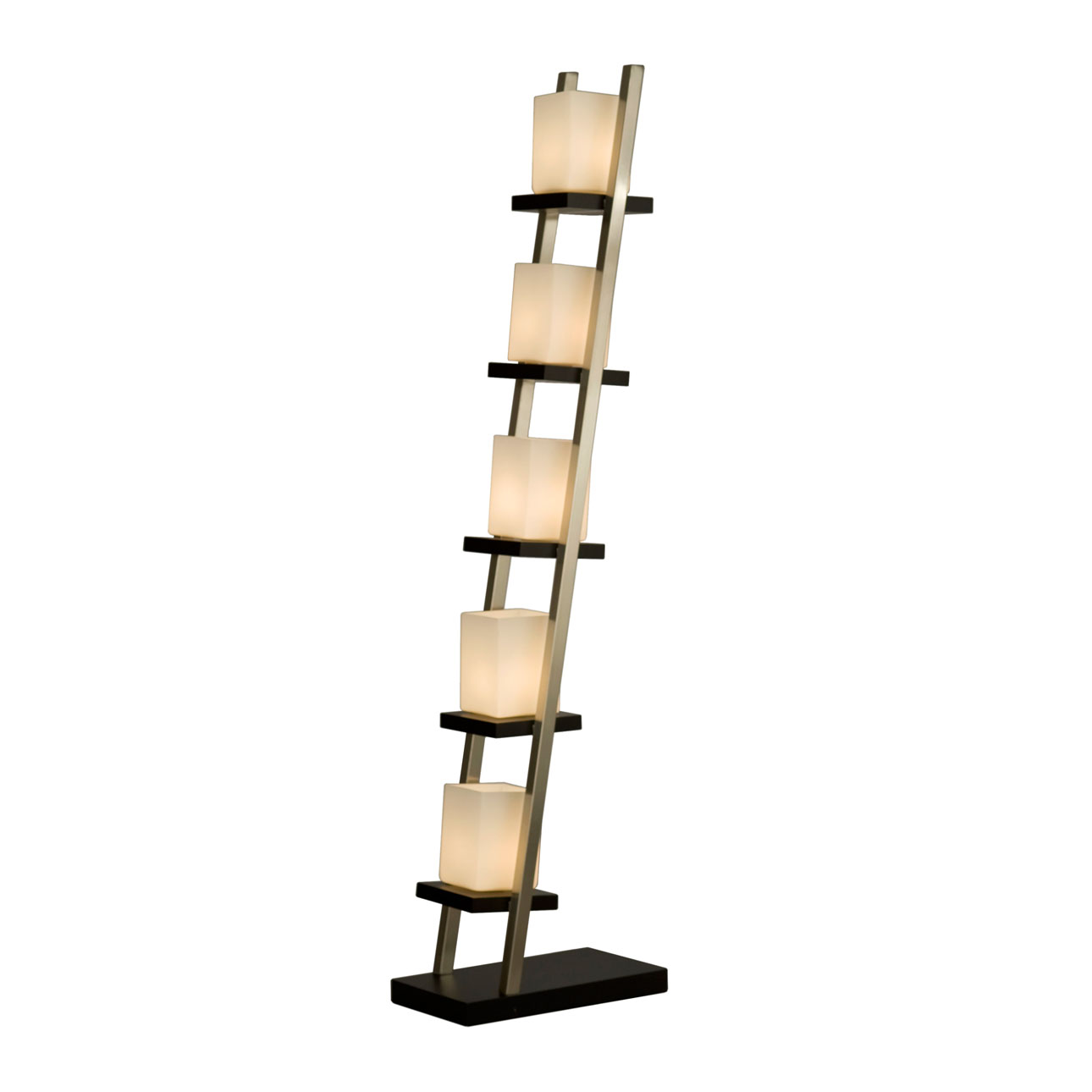 Escalier Floor Lamp – 61″, Espresso & Brushed Nickel, On/Off Switch - Image 5