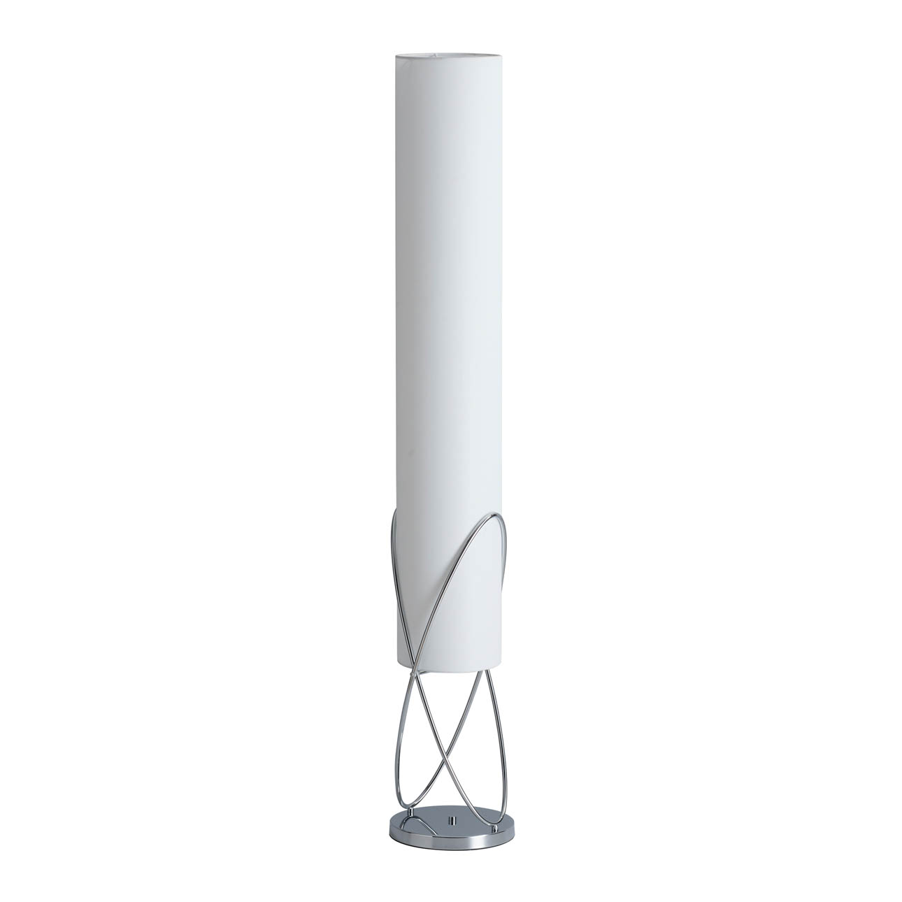 Internal Floor Lamp – Chrome, White Linen Shade, Dimmer Switch - Image 4
