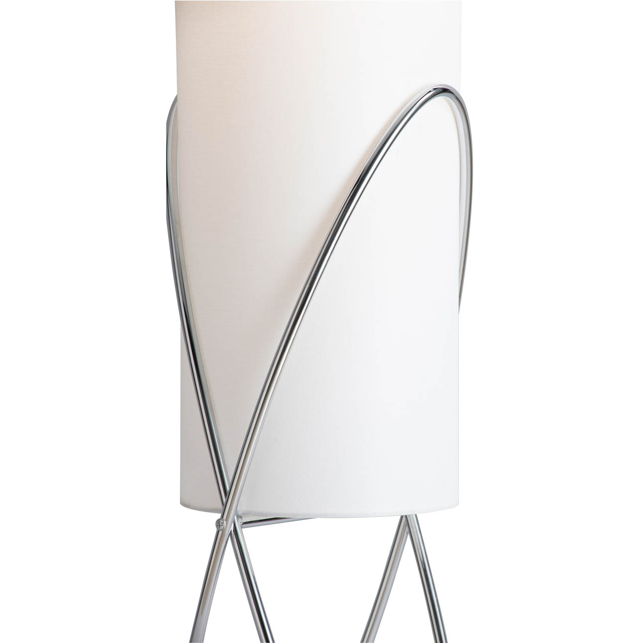 Internal Floor Lamp – Chrome, White Linen Shade, Dimmer Switch - Image 5