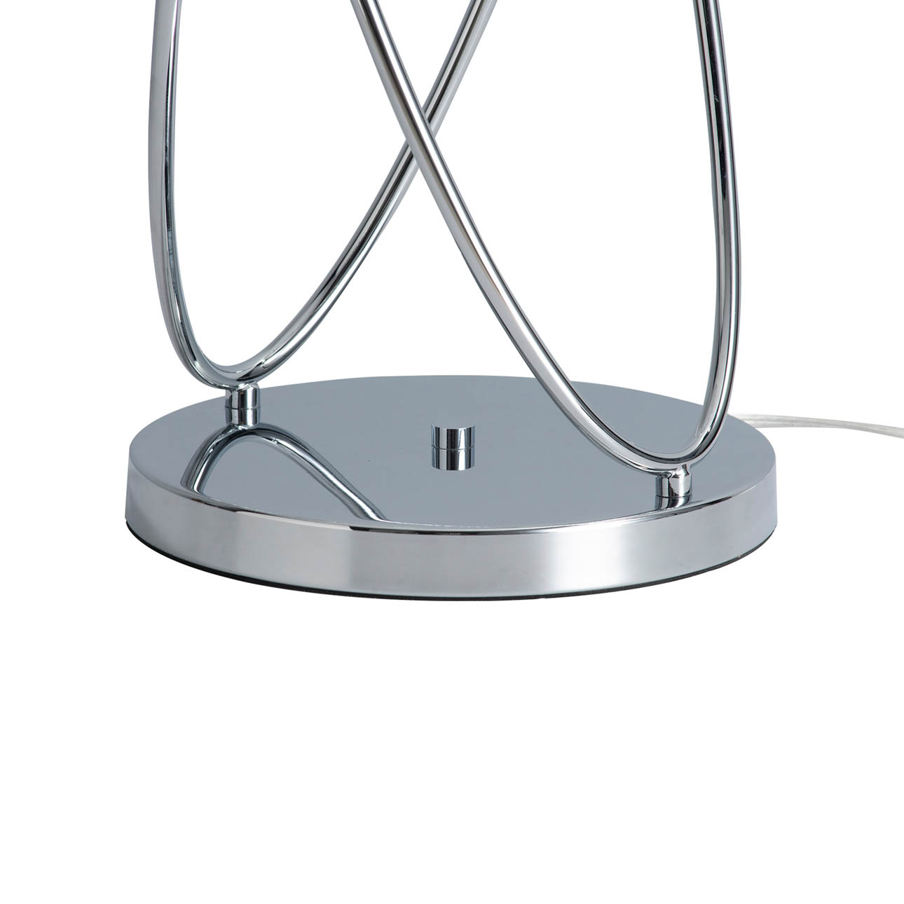 Internal Floor Lamp – Chrome, White Linen Shade, Dimmer Switch - Image 7
