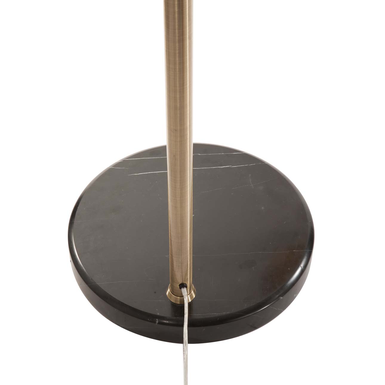 Luna Bella Arc Floor Lamp – 92″, Weathered Brass, Matte Black/Gold Leaf Shade, Dimmer Switch, Marble base - Image 13