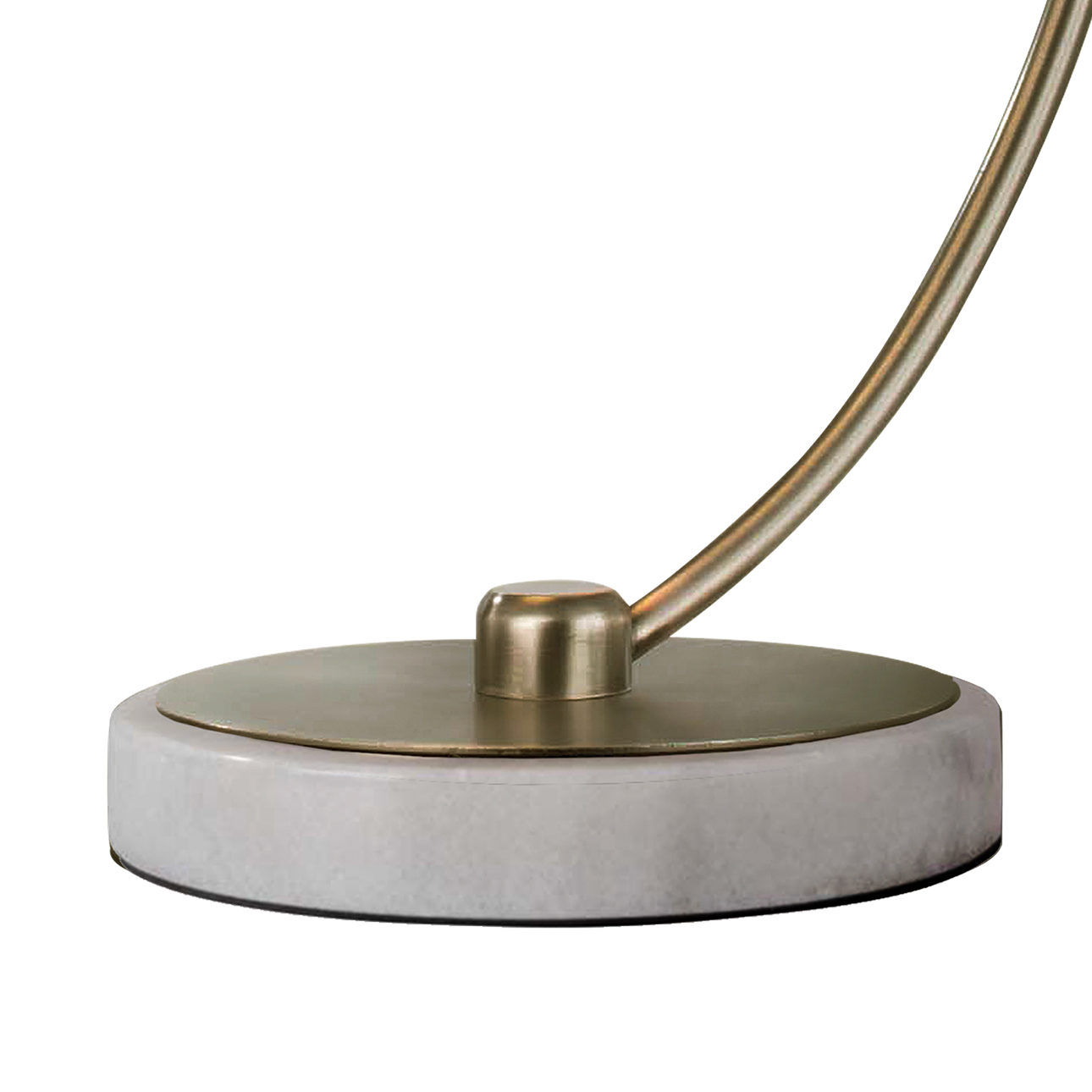 Luna Bella Table Lamp – 27″, Weathered Brass & Matte White/Gold Leaf Shade, Dimmer Switch, Marble Base - Image 6