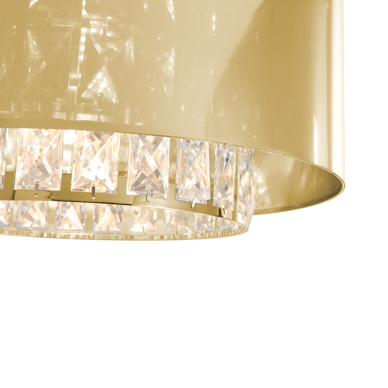 Marilyn 1 Light Arc Floor Lamp – 94″, Weathered Brass, Mylar & Crystal Shades, Rotary Switch, Marble base - Image 6