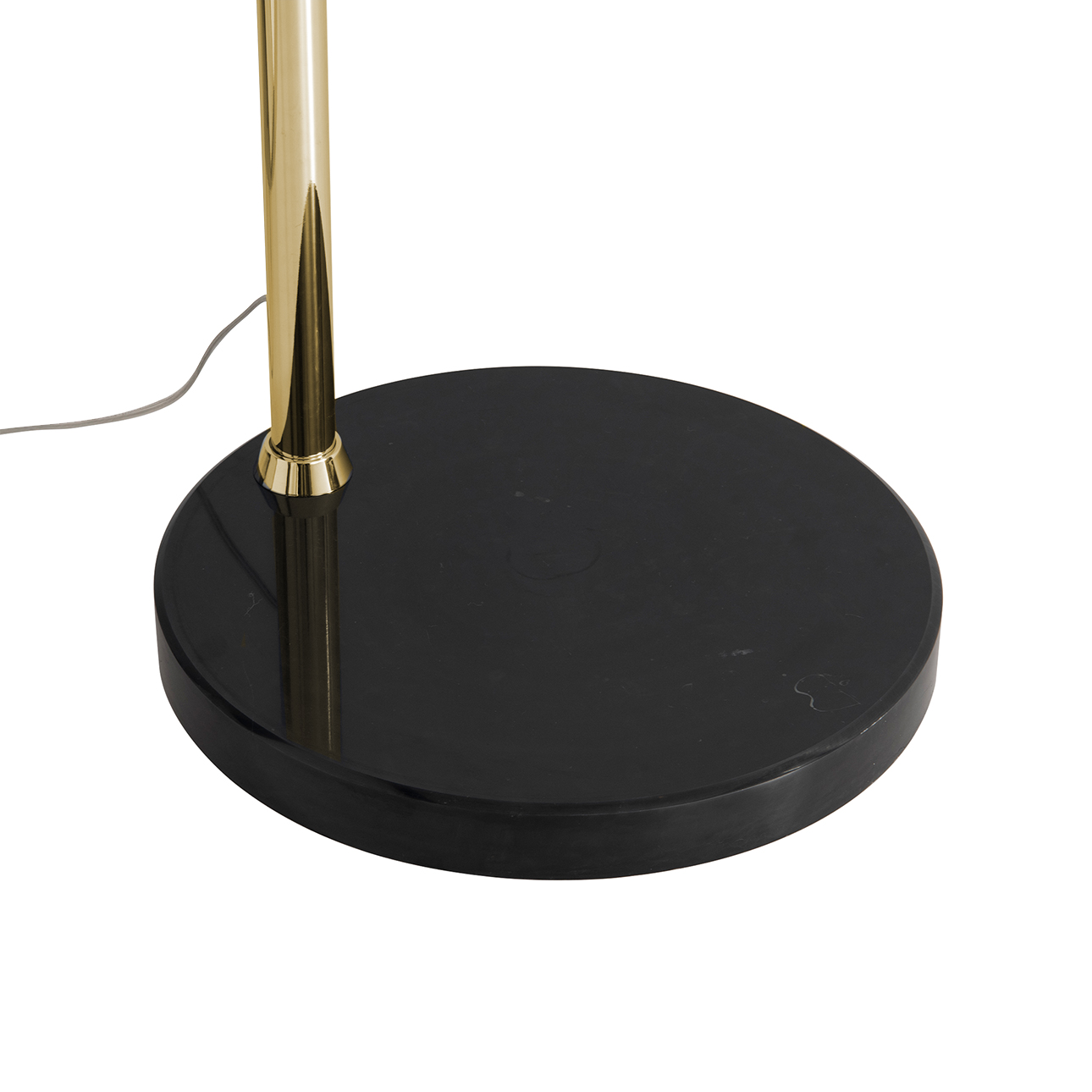 Marilyn 3 Light Arc Floor Lamp – 90″, Weathered Brass, Mylar & Crystal Shade, Rotary On/Off Switch, Marble base - Image 7