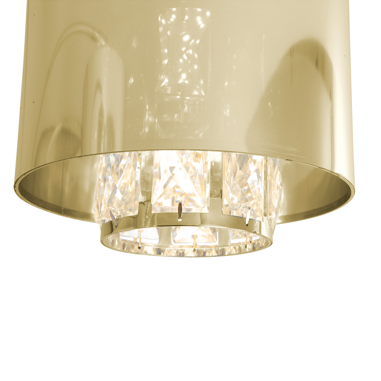 Marilyn 3 Light Arc Floor Lamp – 90″, Weathered Brass, Mylar & Crystal Shade, Rotary On/Off Switch, Marble base - Image 6