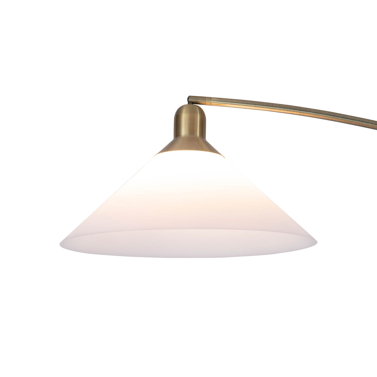 Melmar Arc Floor Lamp – Weathered Brass and Walnut, Dimmer Switch, V-base - Image 5