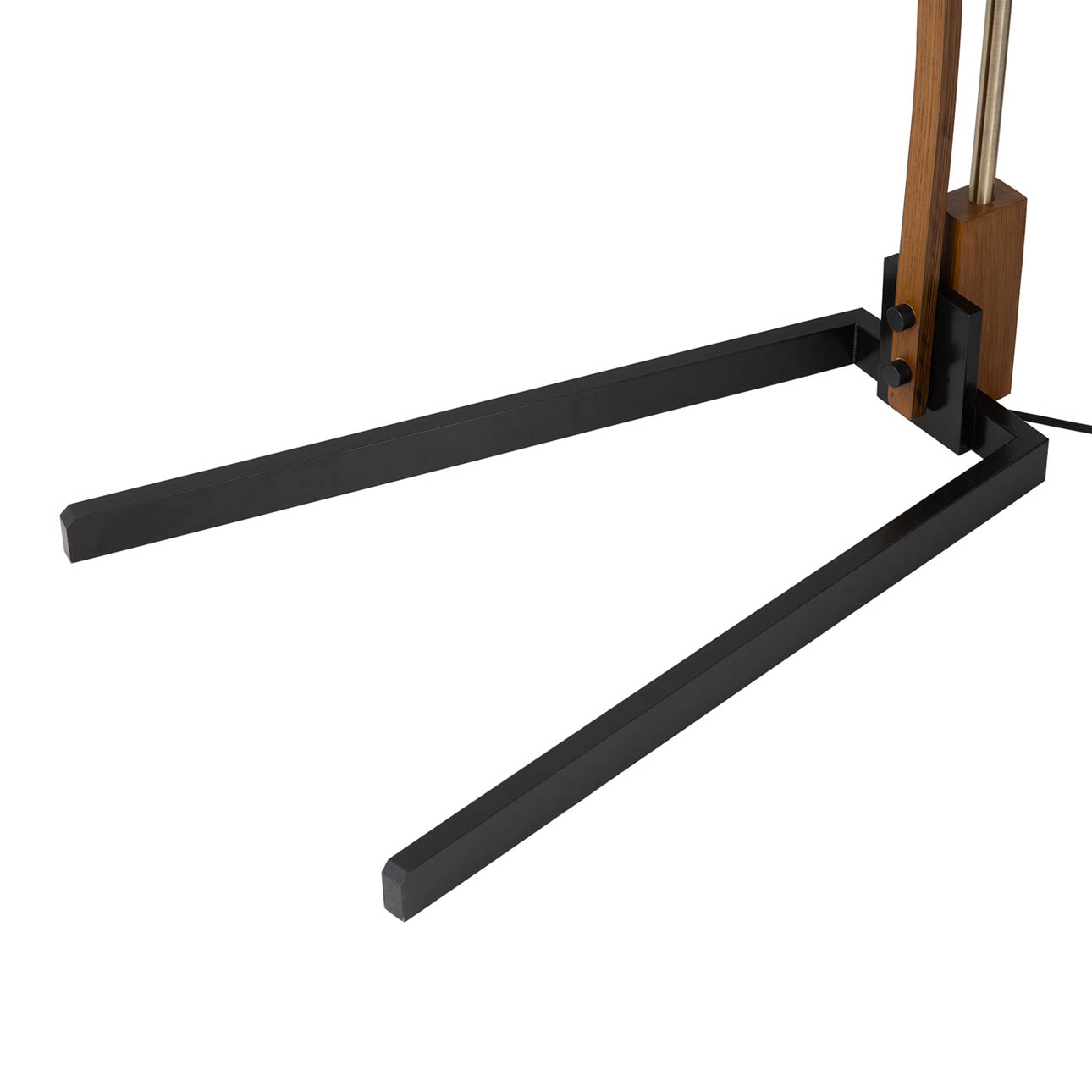 Melmar Arc Floor Lamp – Weathered Brass and Walnut, Dimmer Switch, V-base - Image 7