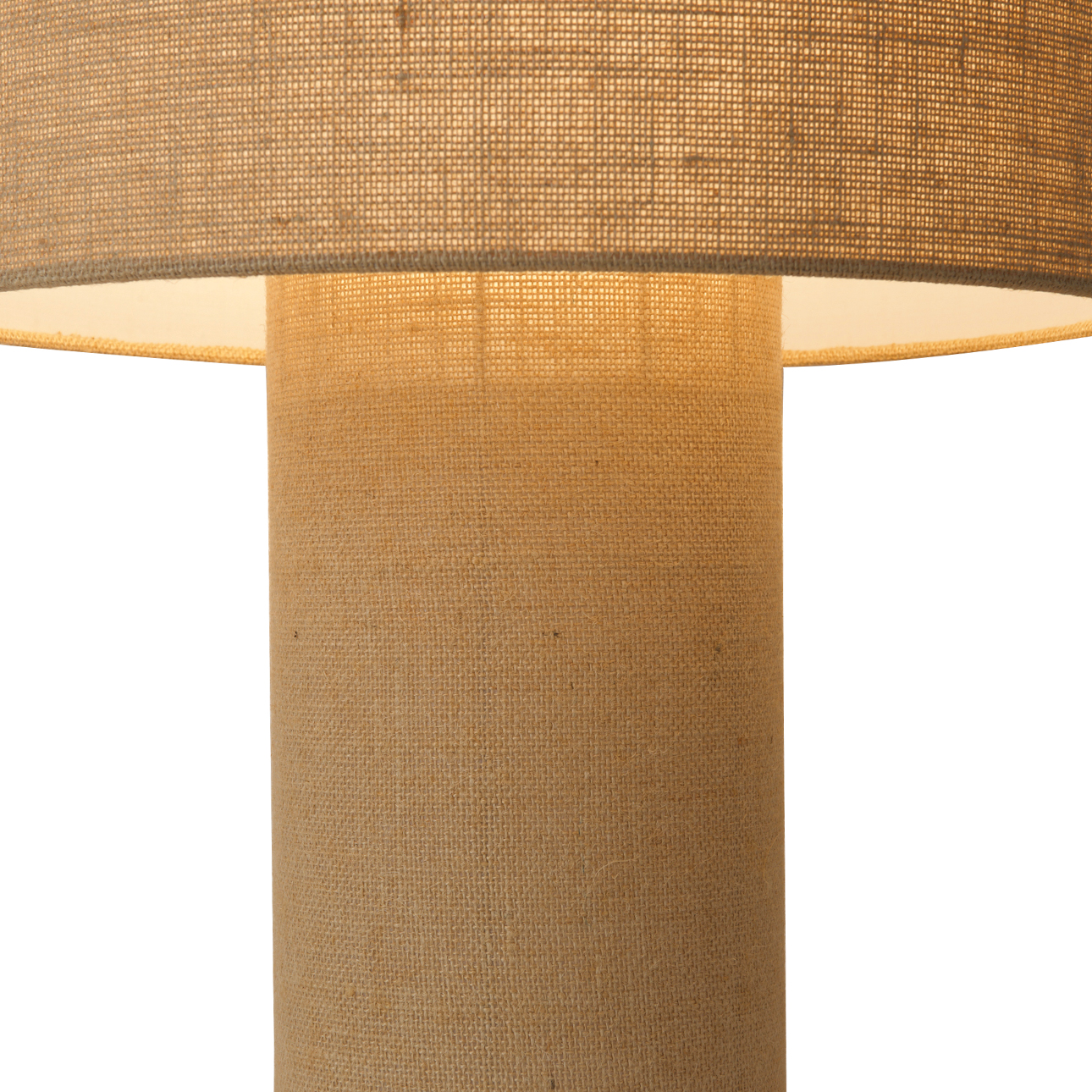 Moonlight Table Lamp – Woven Burlap Shade, Dimmer Switch - Image 7