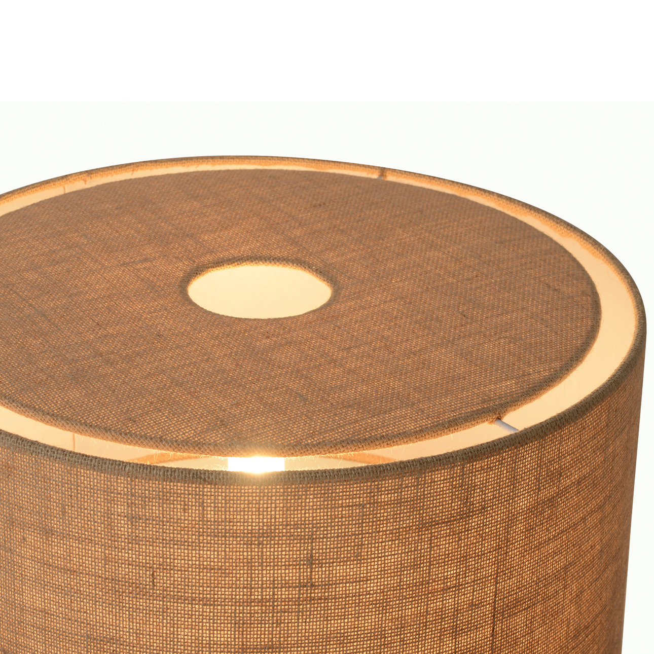 Moonlight Table Lamp – Woven Burlap Shade, Dimmer Switch - Image 8