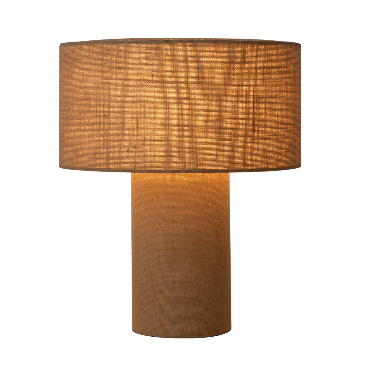 Moonlight Table Lamp – Woven Burlap Shade, Dimmer Switch - Image 5