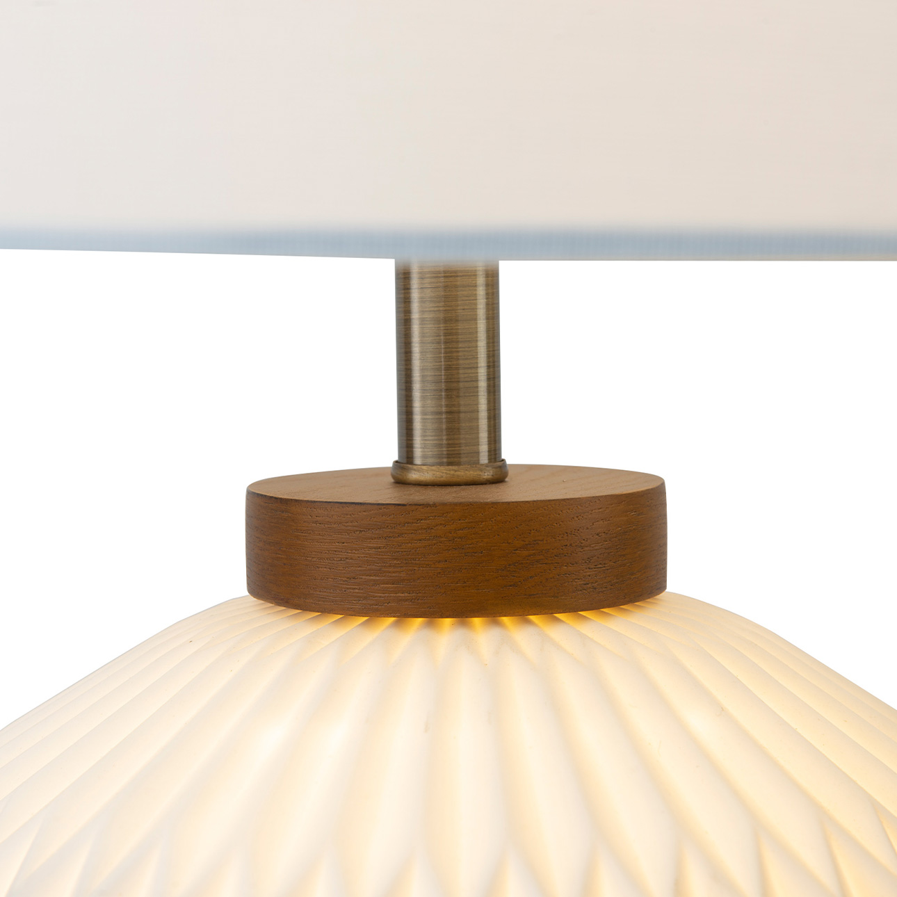 Moraga Table Lamp – 24″, Bone Porcelain and Walnut, 4-Way Rotary Switch - Image 8