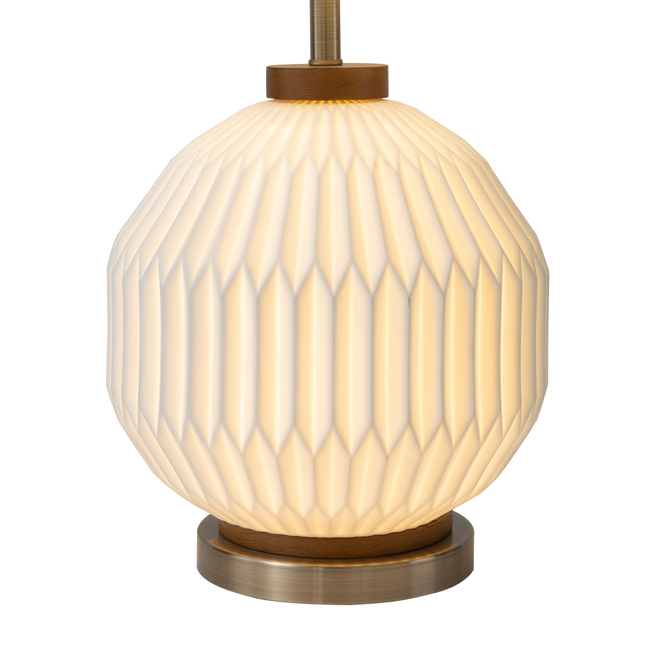Moraga Table Lamp – 24″, Bone Porcelain and Walnut, 4-Way Rotary Switch - Image 7