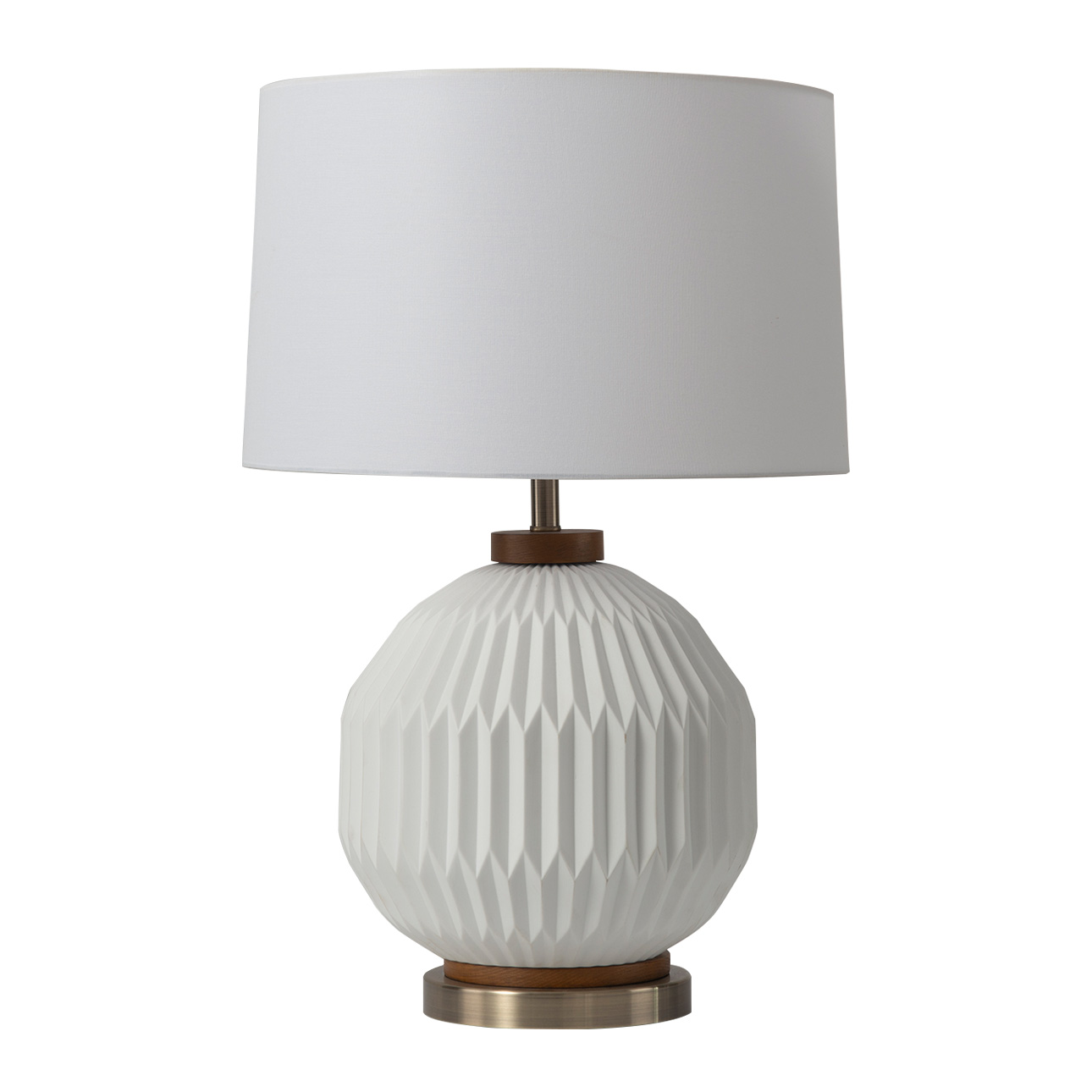 Moraga Table Lamp – 24″, Bone Porcelain and Walnut, 4-Way Rotary Switch - Image 5