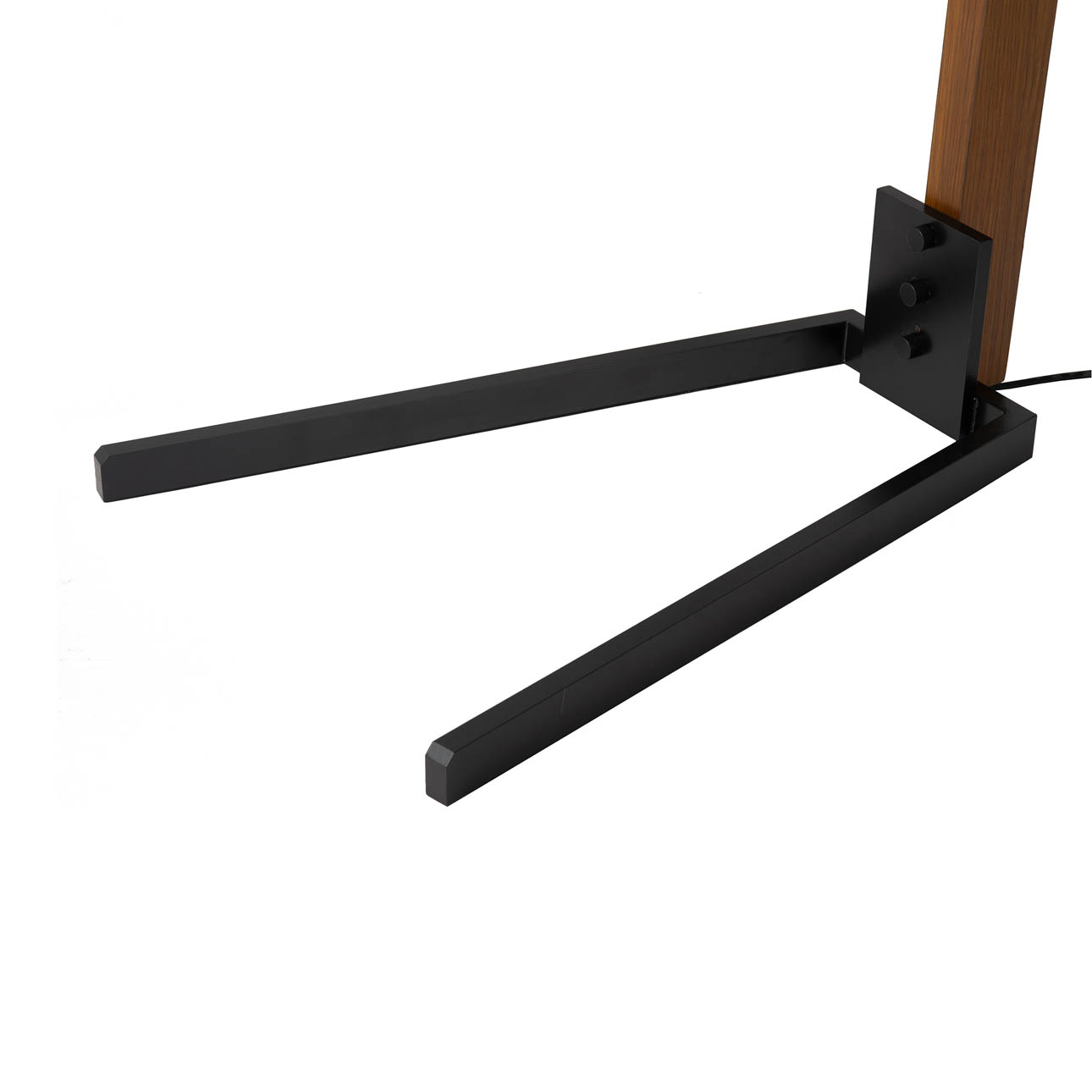 Morelli Arc Floor Lamp – 84″, Weathered Brass & Walnut, Dimmer Switch, V-base - Image 9