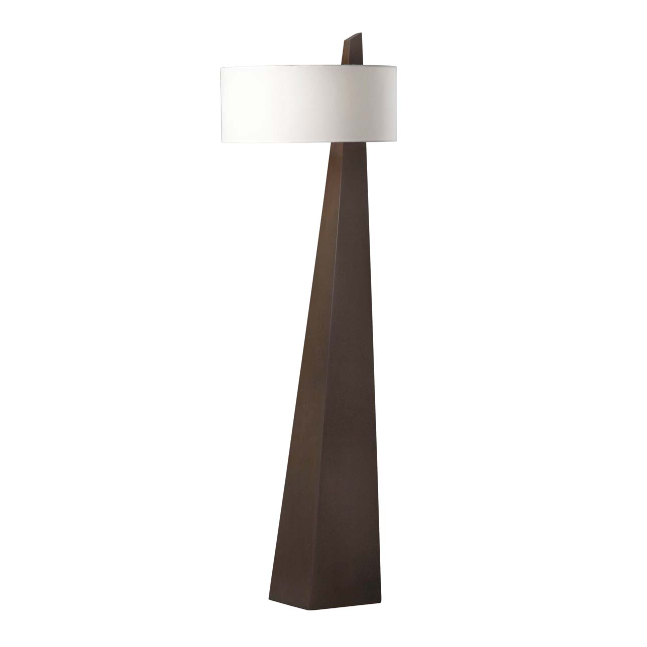 Obelisk Floor Lamp – 63″, Chestnut Wood, Linen Shade, On/Off Switch - Image 6
