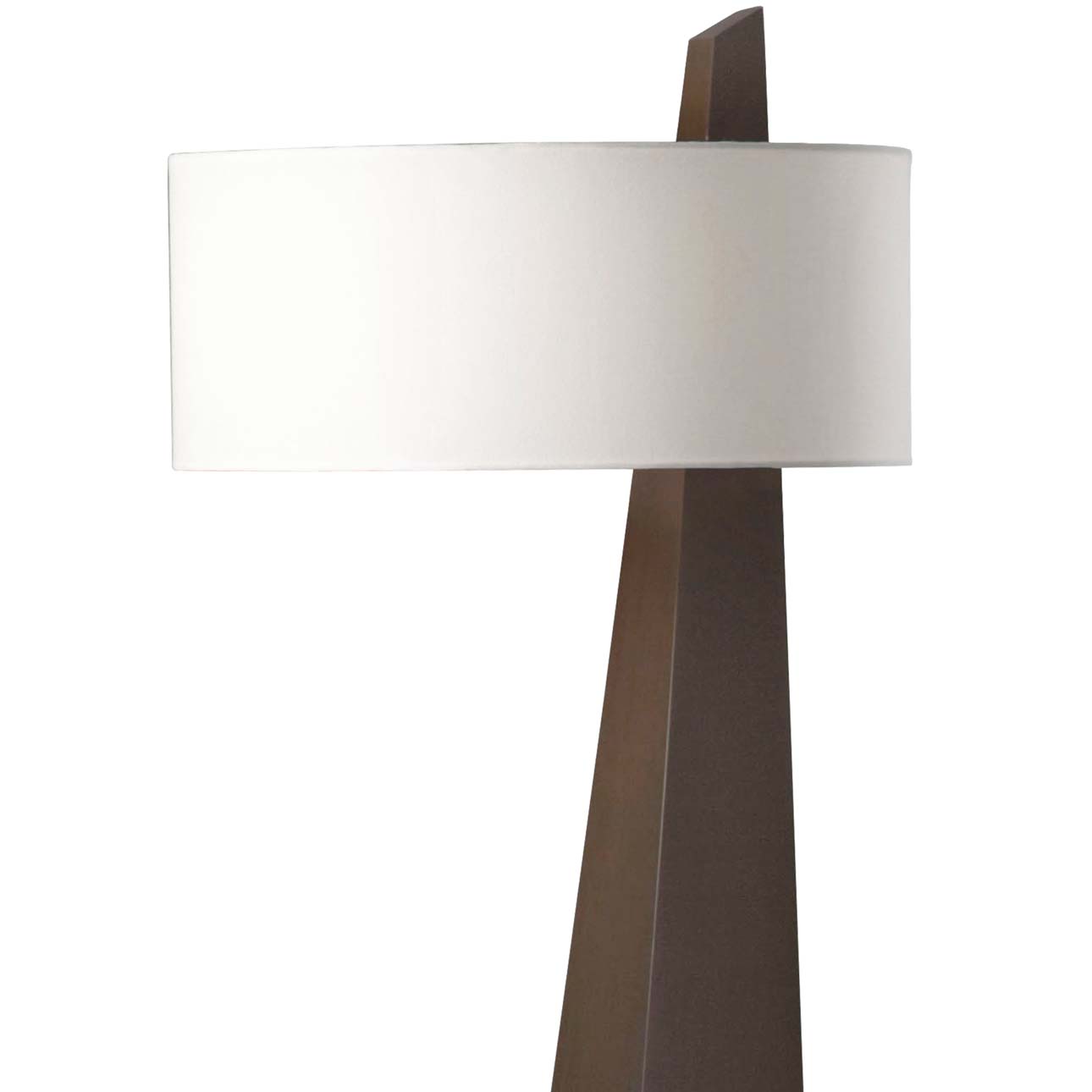 Obelisk Floor Lamp – 63″, Chestnut Wood, Linen Shade, On/Off Switch - Image 7