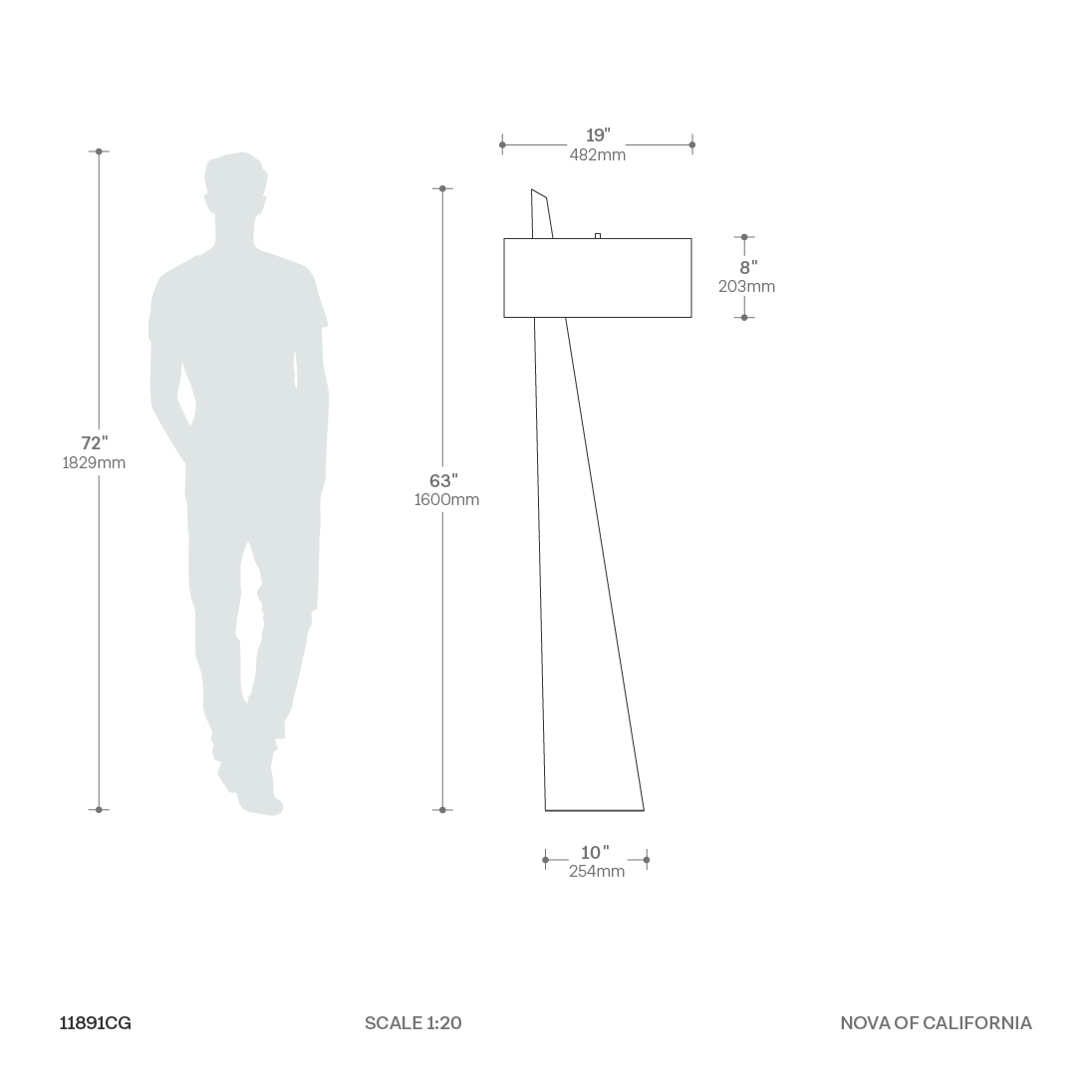 Obelisk Floor Lamp – Natural Ash Wood Finish, White Cotton-Linen Shade - Image 5