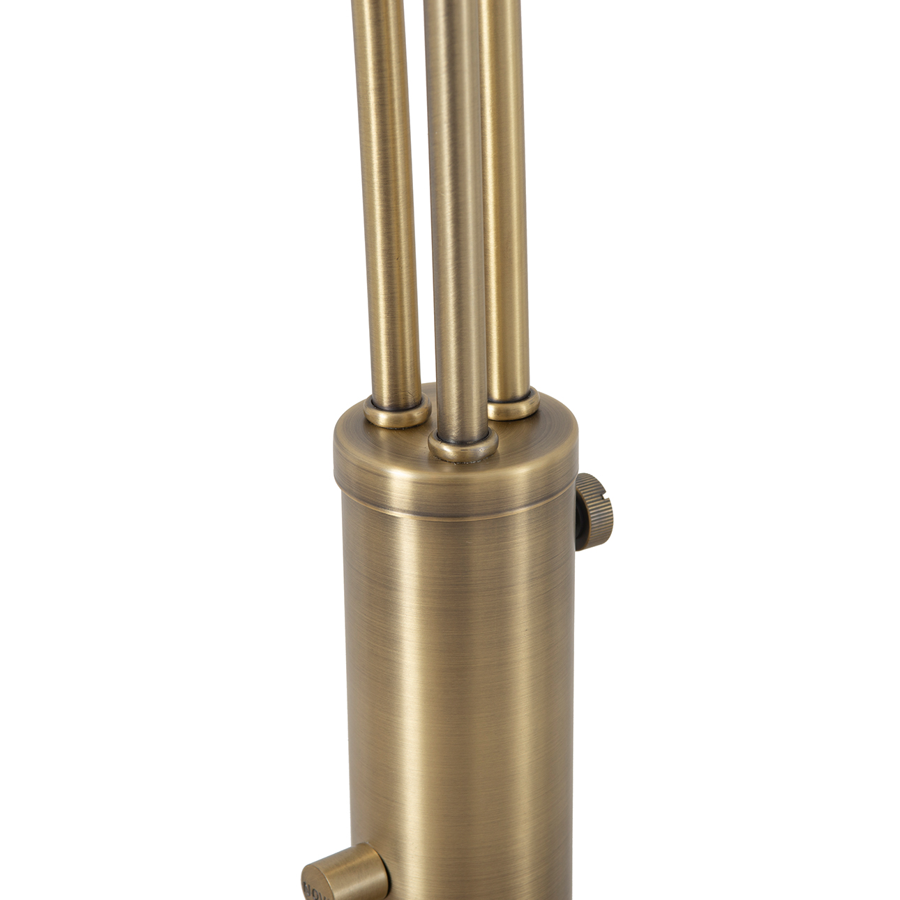 Palm Springs 3 Light Arc Floor Lamp – 84″, Weathered Brass and Blue tonal shades, Dimmer Switch, Marble base - Image 8